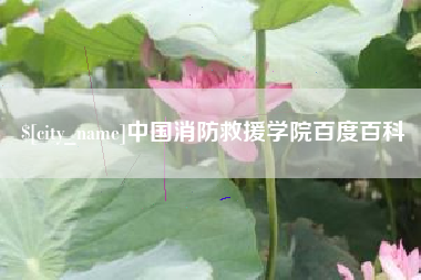 西安中国消防救援学院百度百科