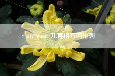 西安九宫格方向排列