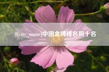 西安中国金牌排名前十名