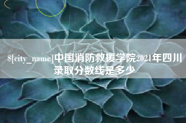 西安中国消防救援学院2021年四川录取分数线是多少