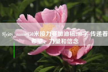 西安50米接力赛加油稿200字-传递着希望、力量和信念