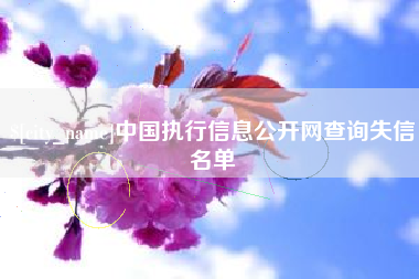 西安中国执行信息公开网查询失信名单