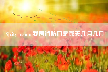 西安我国消防日是哪天几月几日