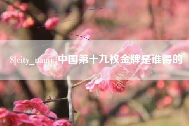 西安中国第十九枚金牌是谁得的