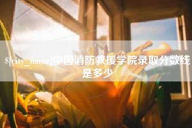 西安中国消防救援学院录取分数线是多少