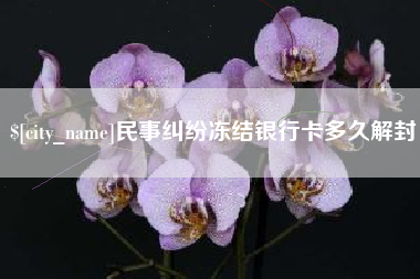 西安民事纠纷冻结银行卡多久解封