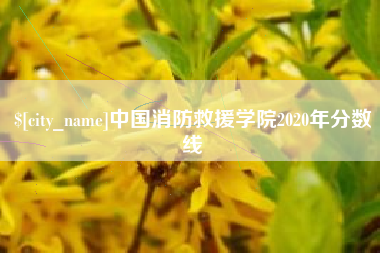 西安中国消防救援学院2020年分数线